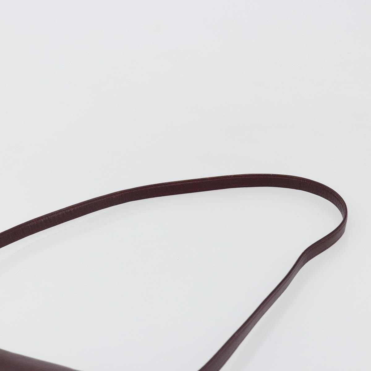 Christian Dior Shoulder Leather, Burgundy, Leather, Shoulder Bag
