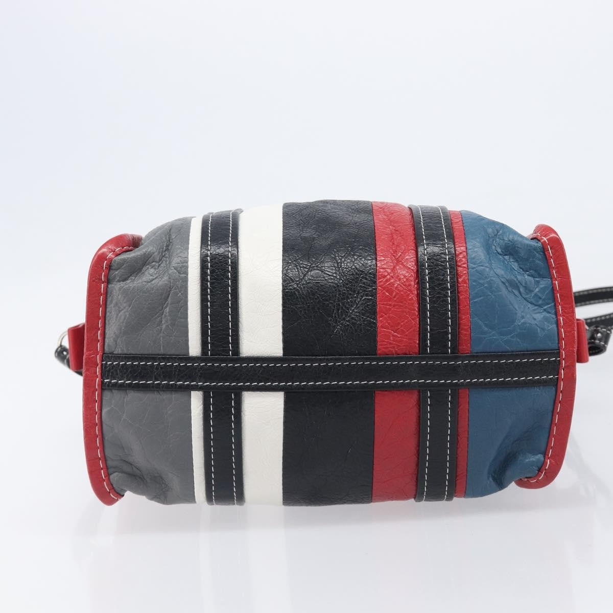 Balenciaga Bazar Striped Leather, Multicolour, Leather, Tote Bag
