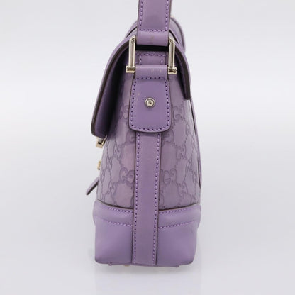 Gucci Web Flap Guccissima, Purple, Leather, Shoulder Bag