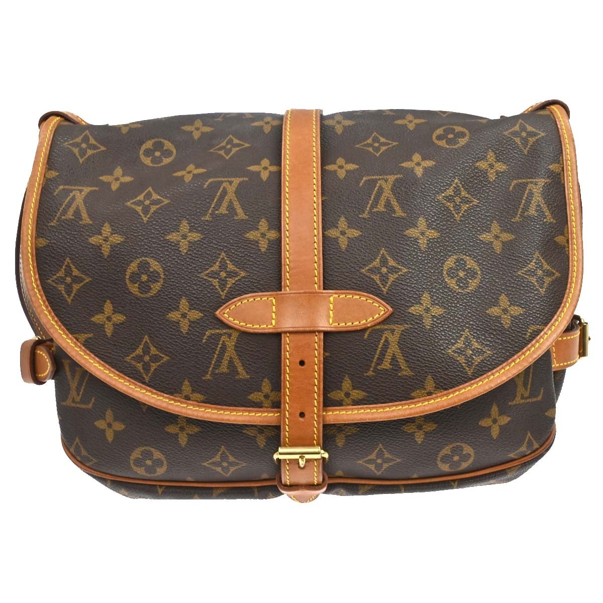Louis Vuitton Saumur Monogram Canvas, Brown, Canvas, Shoulder Bag