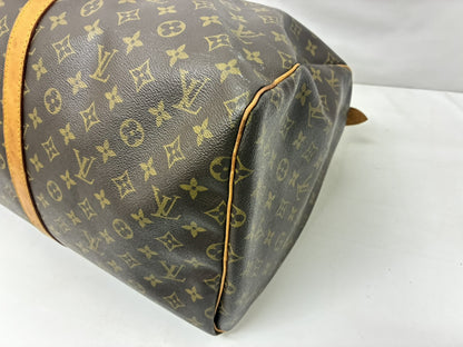 Louis Vuitton Keepall Canvas, Brown, Canvas, Travel Bag