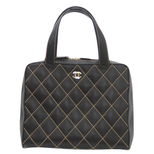 Chanel Wild stitch, Black, Leather, handbag