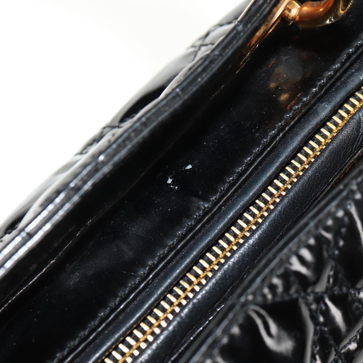 Christian Dior Lady Dior Bag Patent, BLACK, PATENT_LEATHER, Handbag