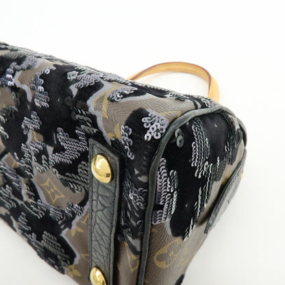 Louis Vuitton Carrousel Fleur De Jais Monogram Canvas, Multicolour, Canvas, Handbag