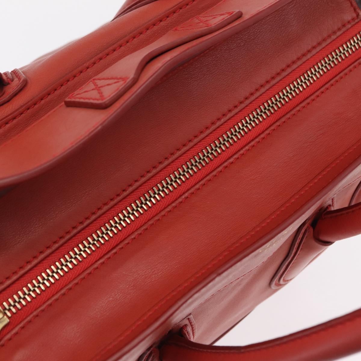 Celine Luggage Suede, Red, Leather, Handbag