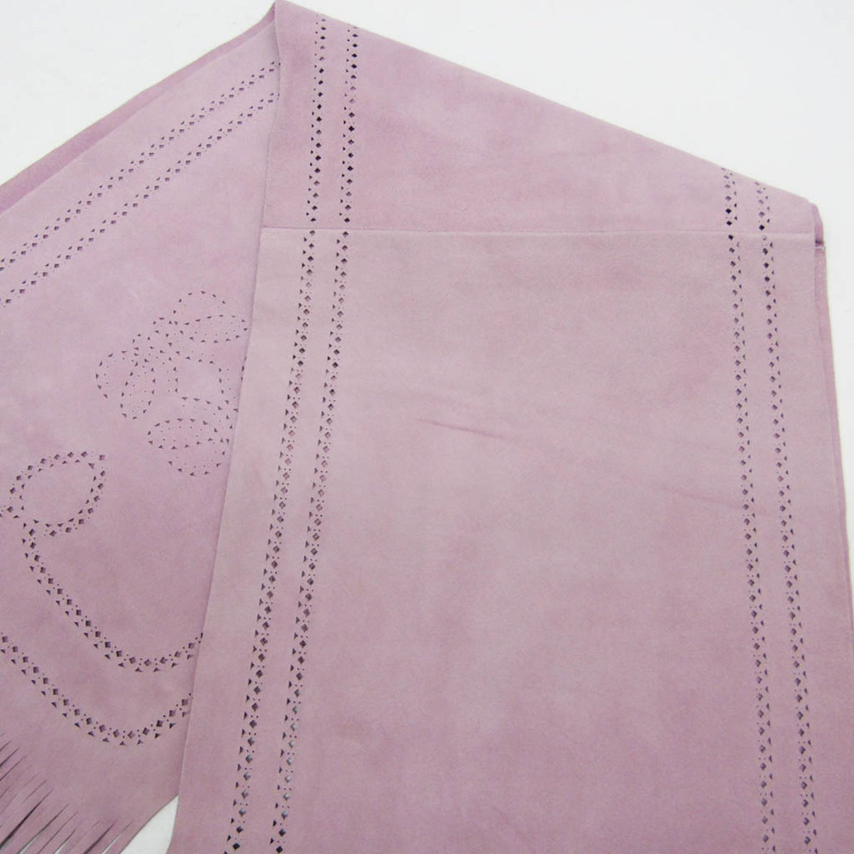 Loewe Scarf Suede, Purple, Leather, Scarf