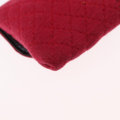 Chanel Vintage Chain Pocket Clutch Cotton, PINK, COTTON, Clutche & pouche