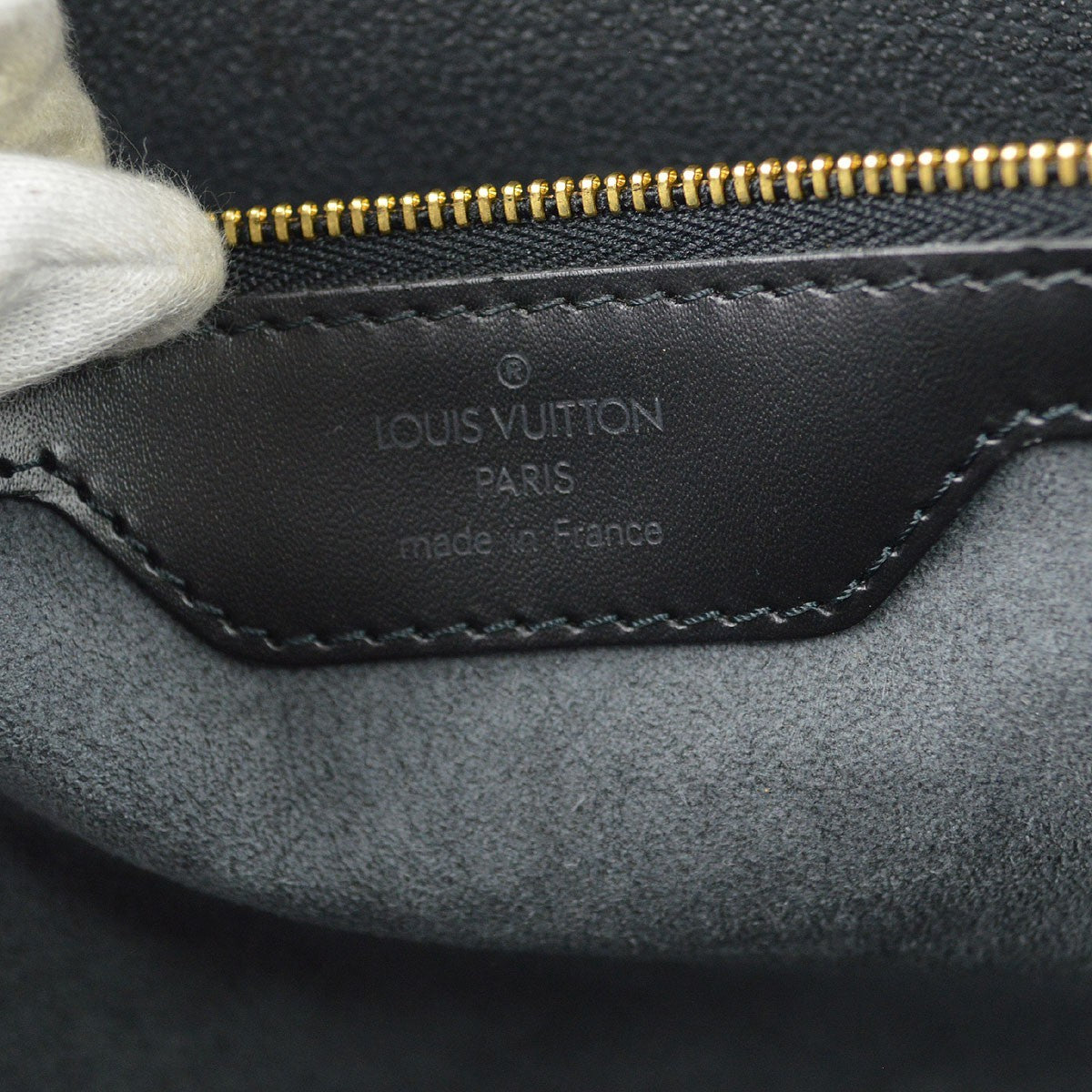 Louis Vuitton Sorbonne Epi Leather, Black, Leather, Handbag
