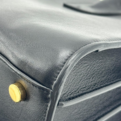 Saint Laurent Sac de Jour Leather, Navy, Leather, Handbag