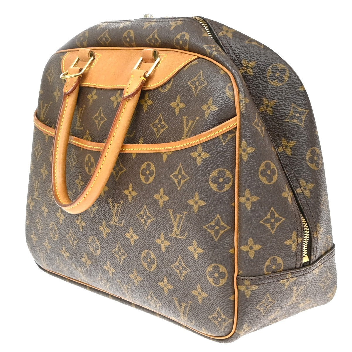 Louis Vuitton Deauville Monogram Canvas, Brown, Canvas, Handbag
