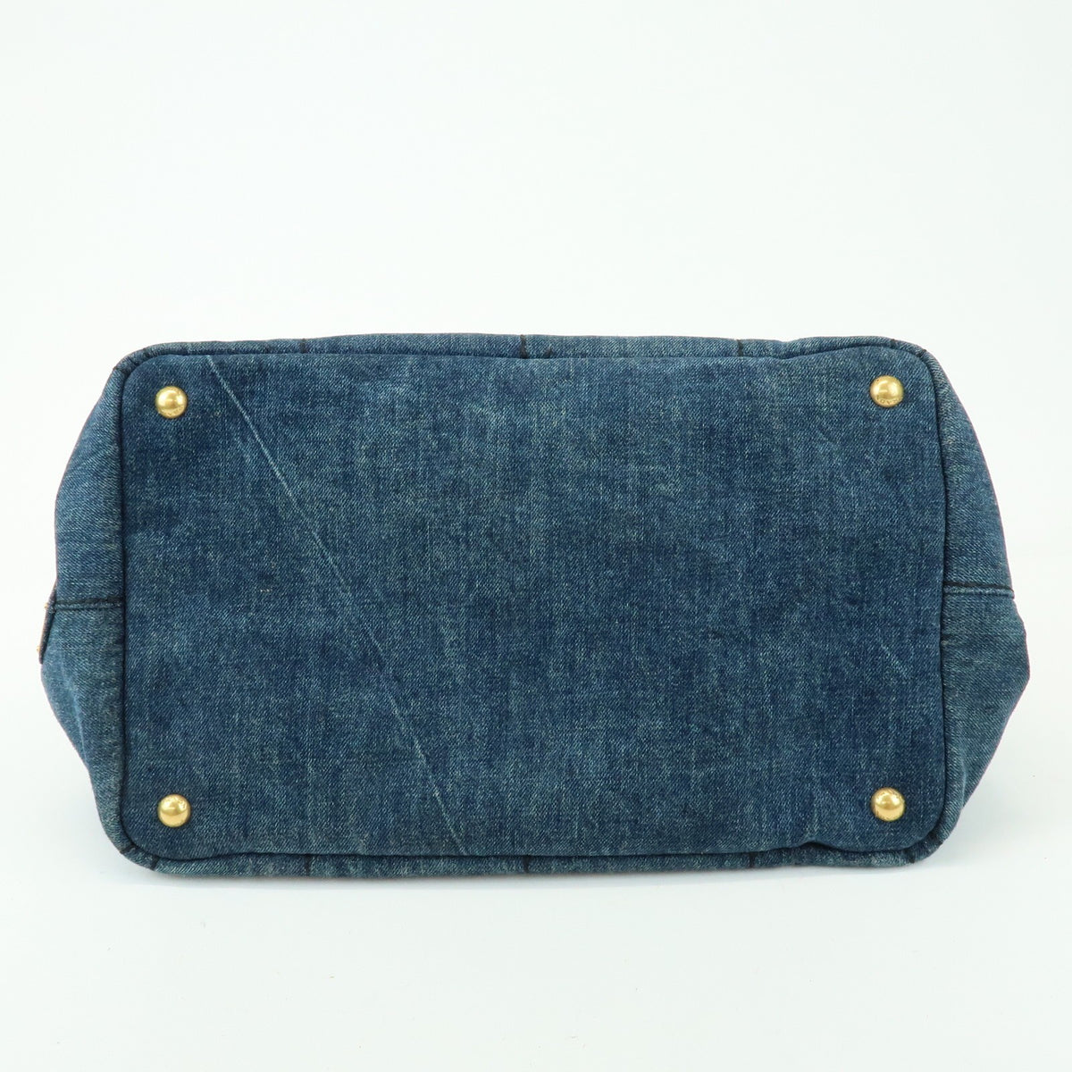 Prada Canapa Denim, Blue, Denim, Tote Bag