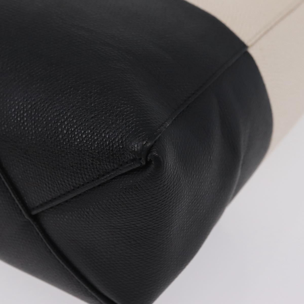 Celine Vertical Bi-Cabas Leather, Black, Leather, Tote Bag