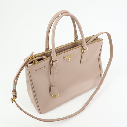 Prada Galliera Saffiano Leather with Applique, Pink, Leather, Handbag