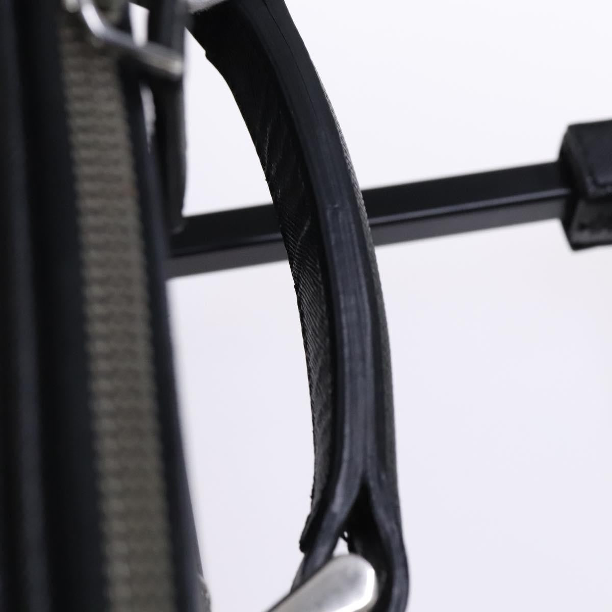 Prada Expandable Front Zip Boston Tessuto, Black, Leather, Travel Bag