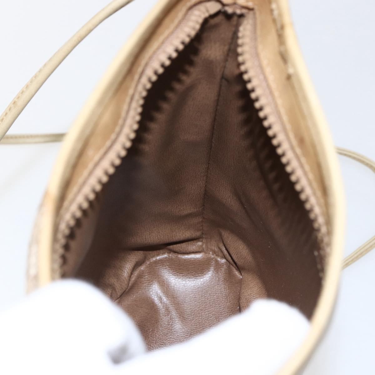 Celine Vintage Macadam Canvas, Beige, Canvas, Shoulder Bag