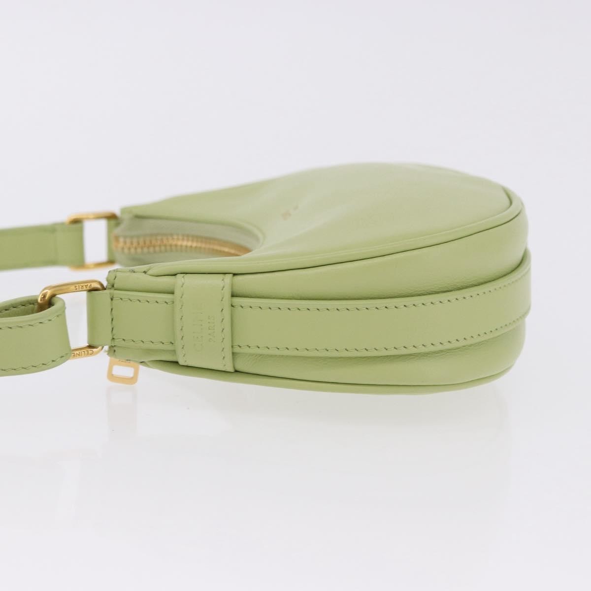 Celine Ava Leather, Green, Leather, Handbag