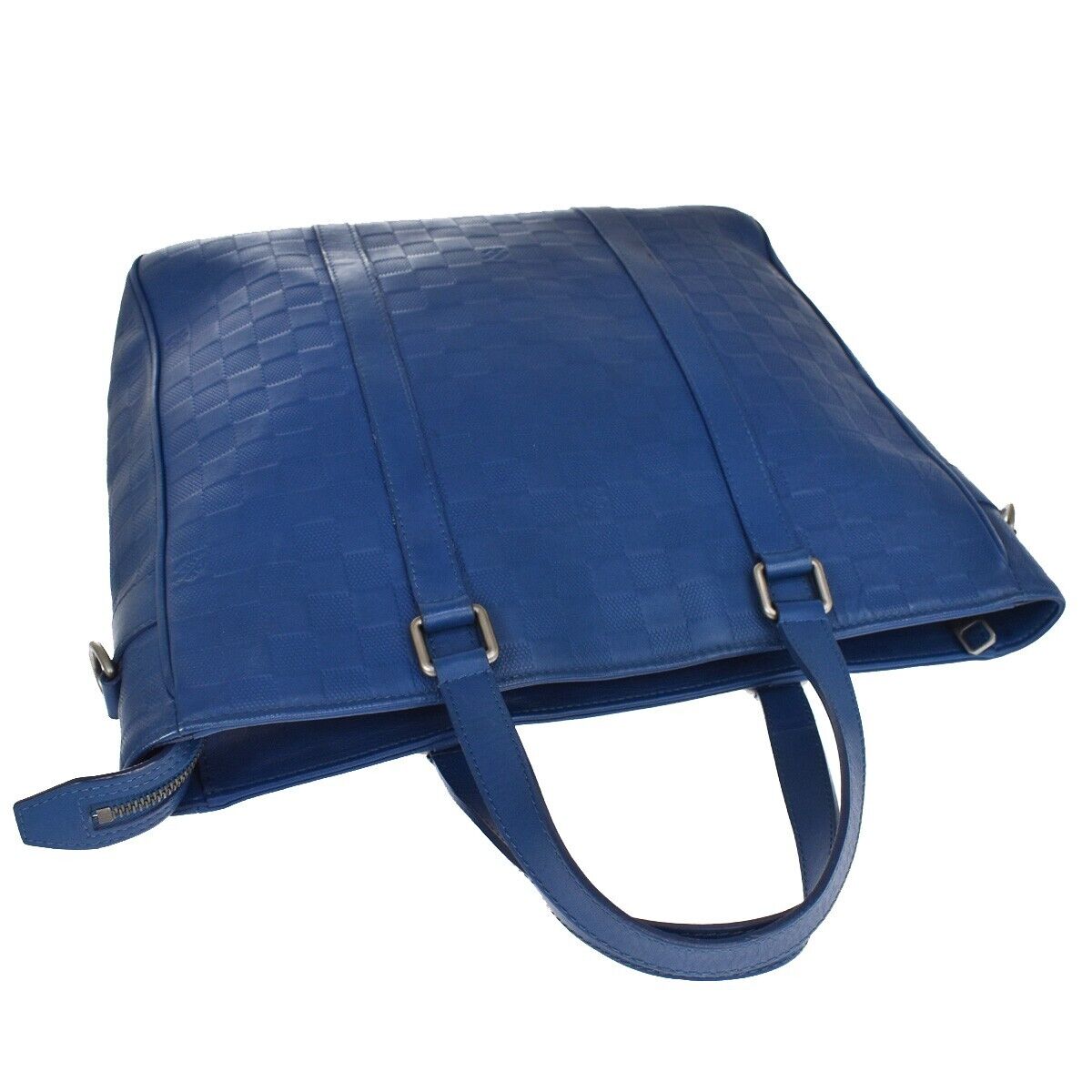 Louis Vuitton Tadao, Blue, Leather, backpack