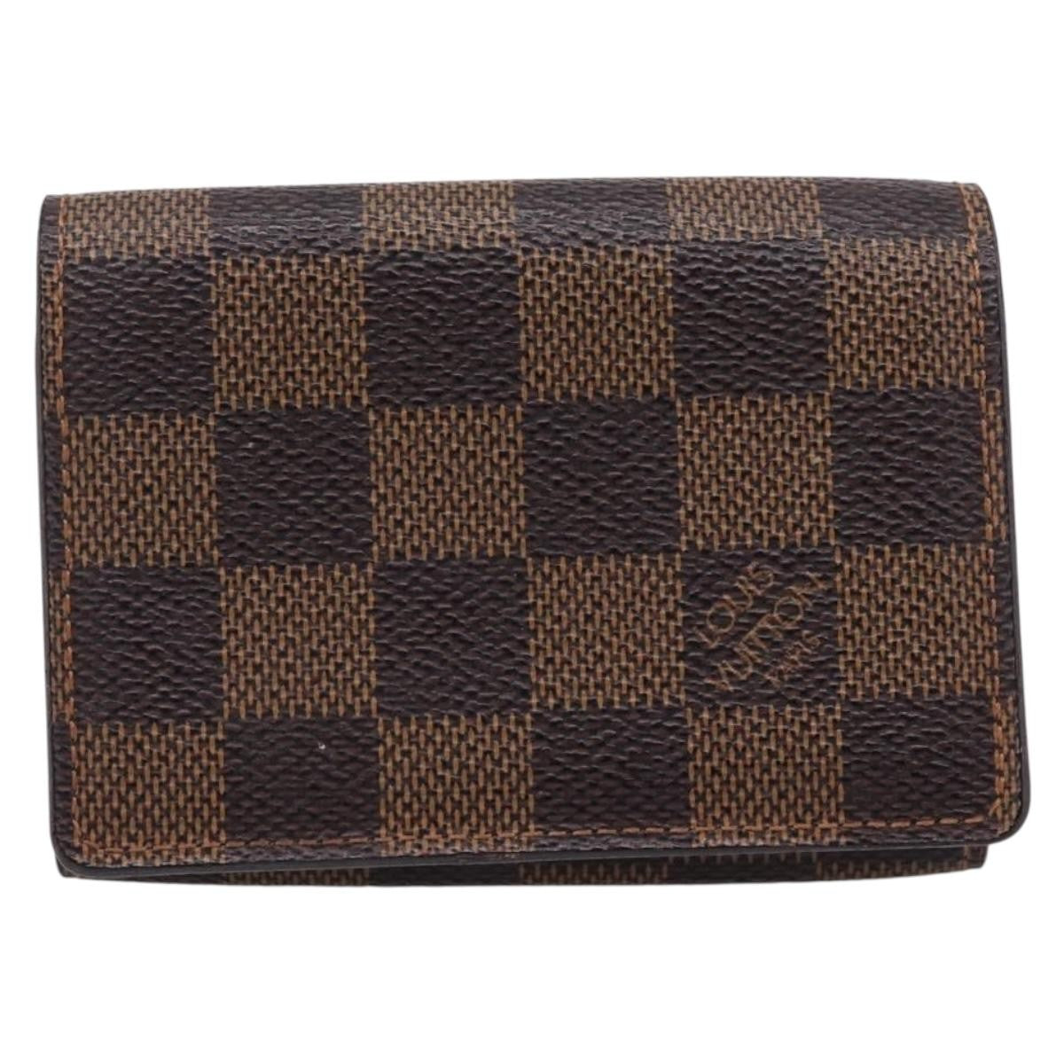 Louis Vuitton Business Card Case Damier, Brown, Canvas, Card Holder