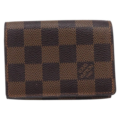 Louis Vuitton Business Card Case Damier, Brown, Canvas, Card Holder