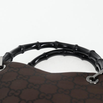 Gucci Bamboo tote bag Canvas, BROWN, CANVAS, Handbag