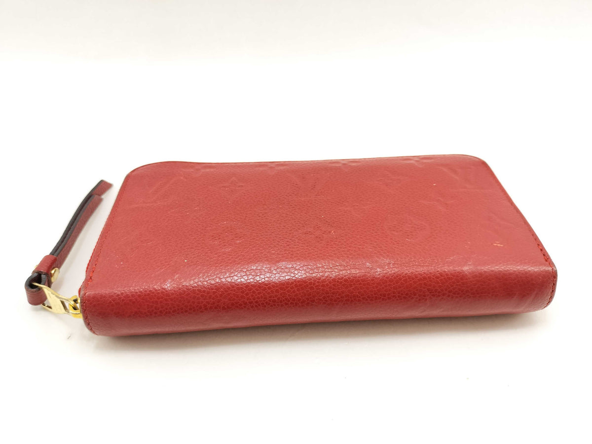 Louis Vuitton Zippy Monogram Empreinte Leather, Red, Leather, Wallet