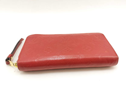 Louis Vuitton Zippy Monogram Empreinte Leather, Red, Leather, Wallet