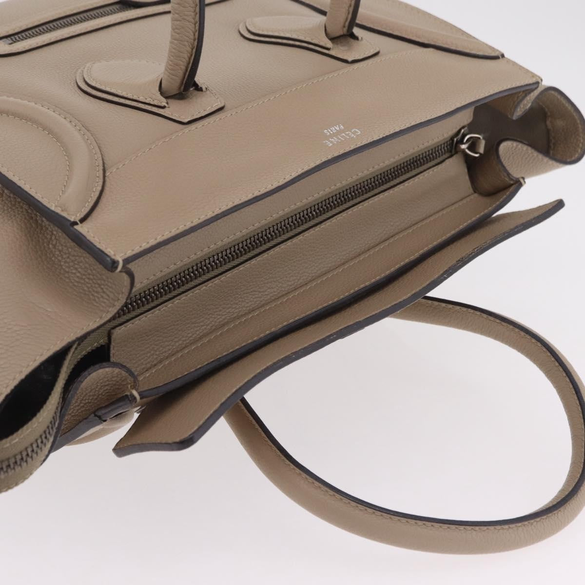 Celine Luggage Smooth Leather, Beige, Leather, Handbag