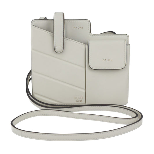 Fendi, White, Leather, clutch