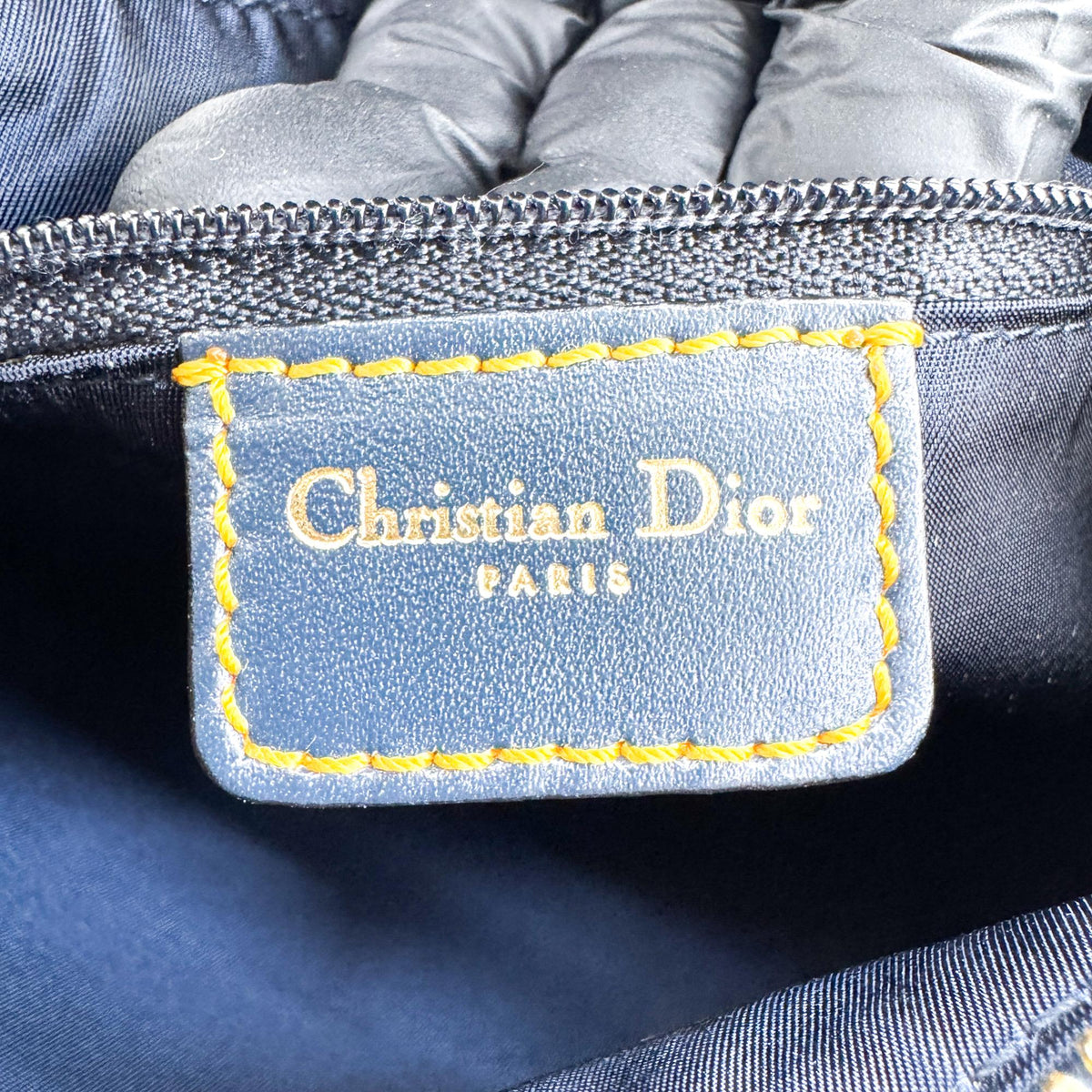 Christian Dior Vintage Trotter Boston Diorissimo Canvas, Blue, Canvas, Handbag