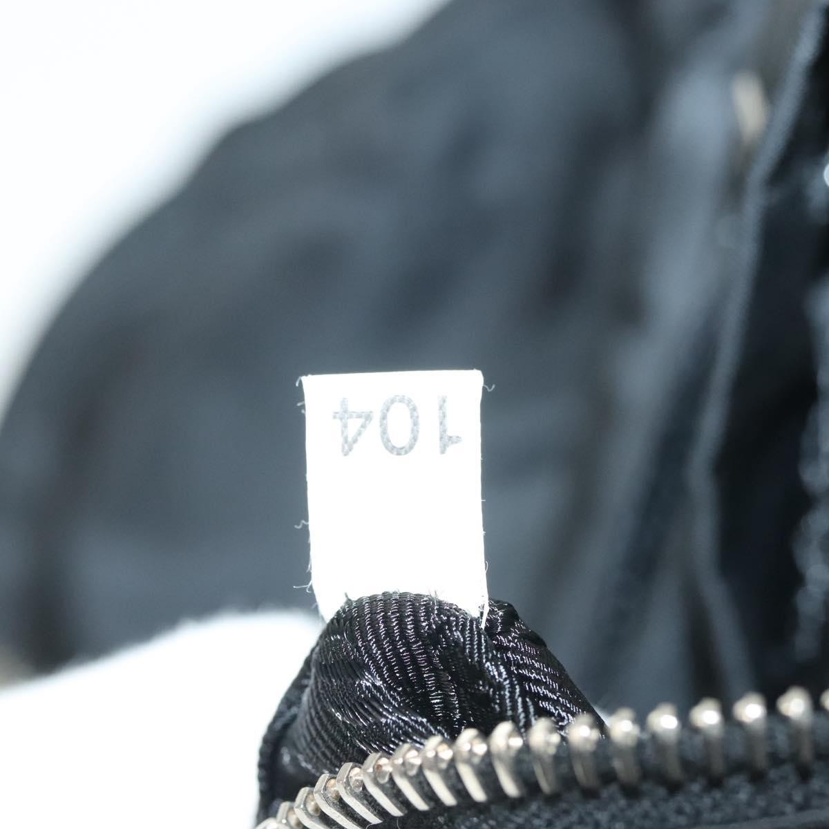 Prada Double Pocket Drawstring Tessuto, Black, Nylon, Shoulder Bag