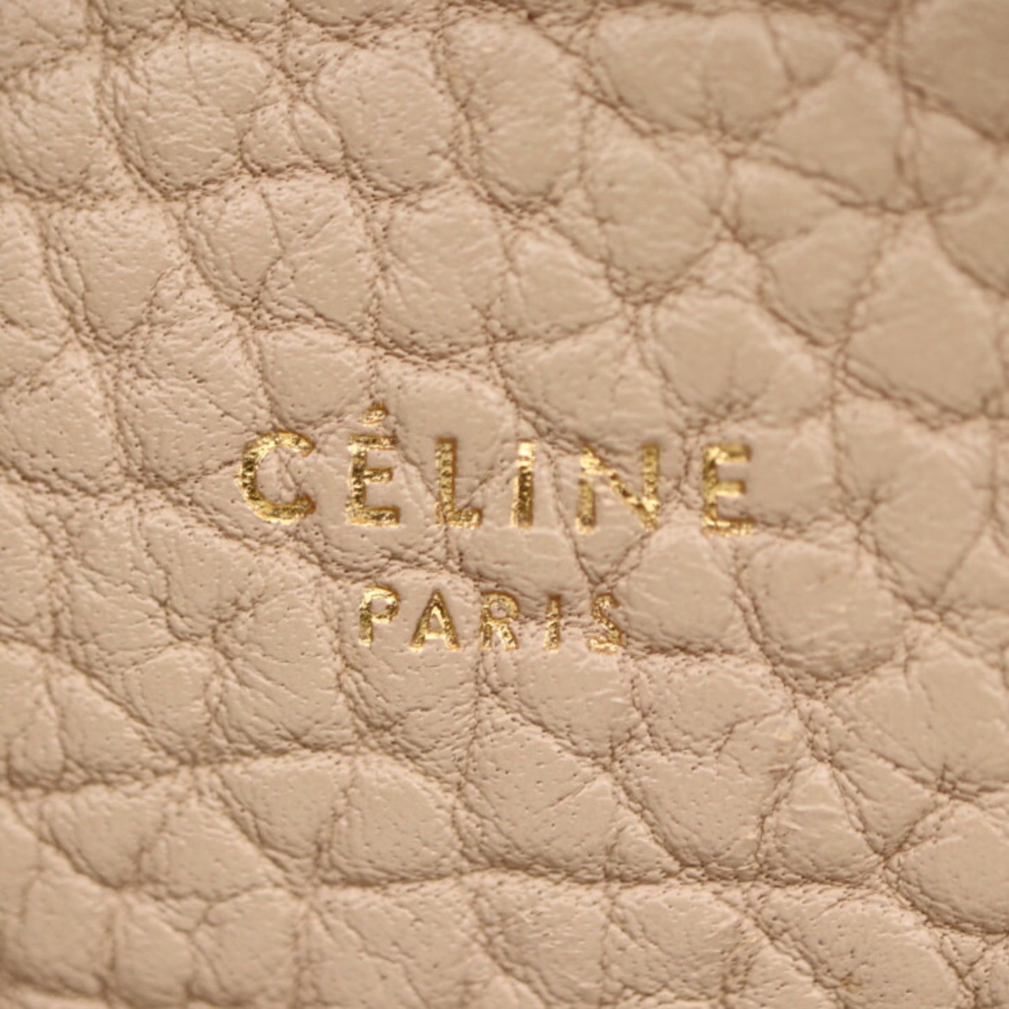 Céline Ring, Beige, Leather, shoulder