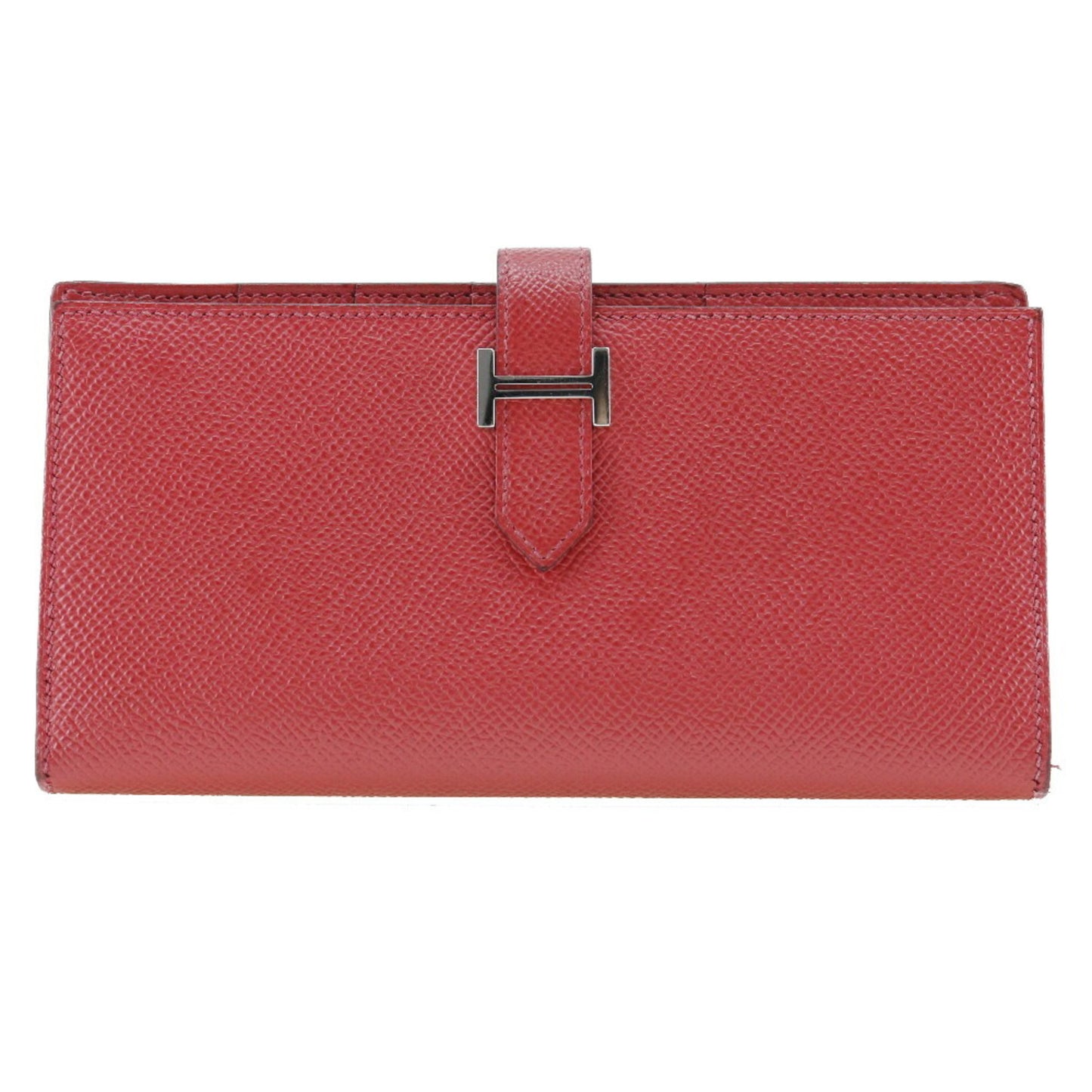 Hermès Béarn, Red, Leather, wallet