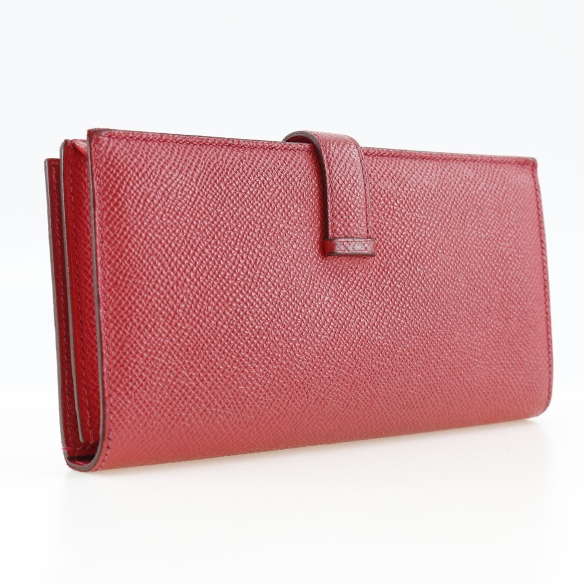 Hermès Béarn, Red, Leather, wallet