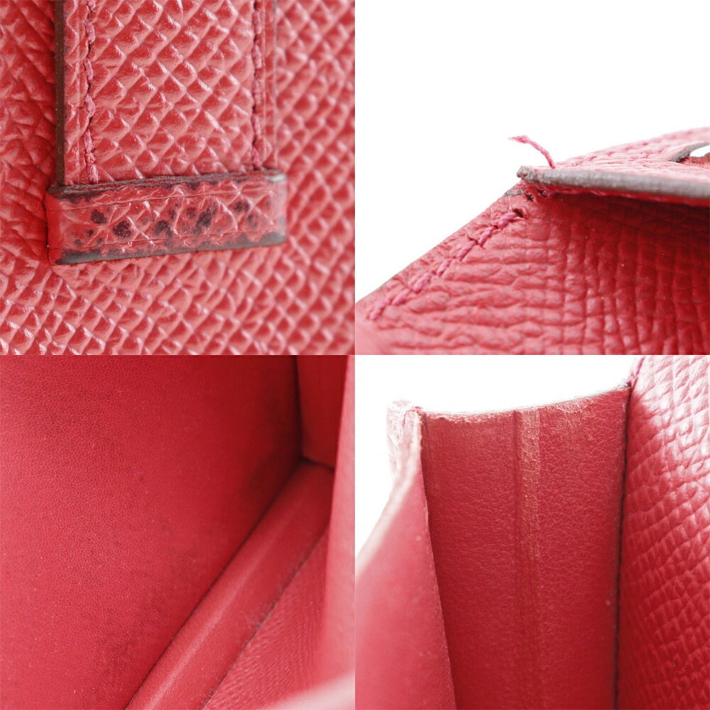 Hermès Béarn, Red, Leather, wallet