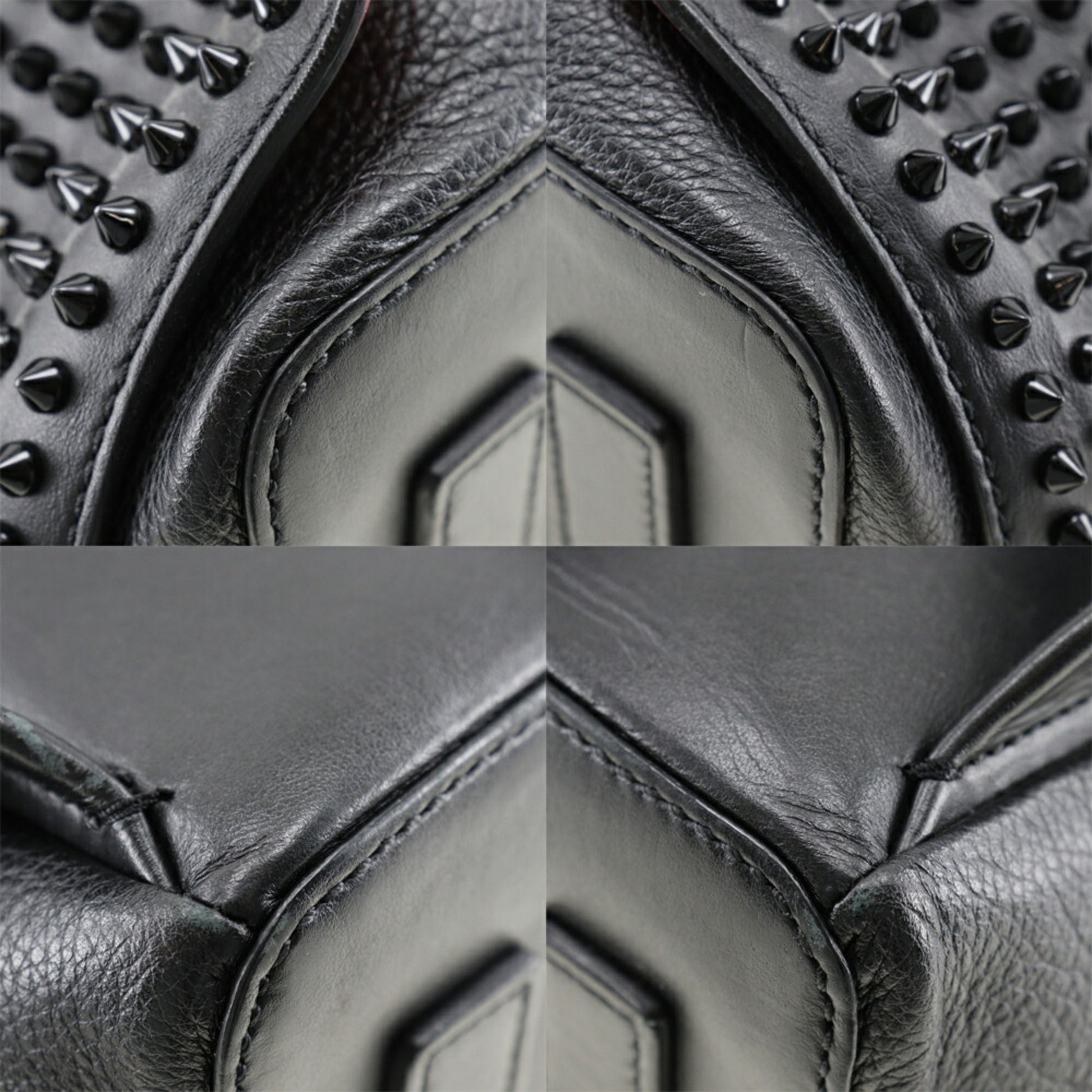 Christian Louboutin, Black, Leather, backpack