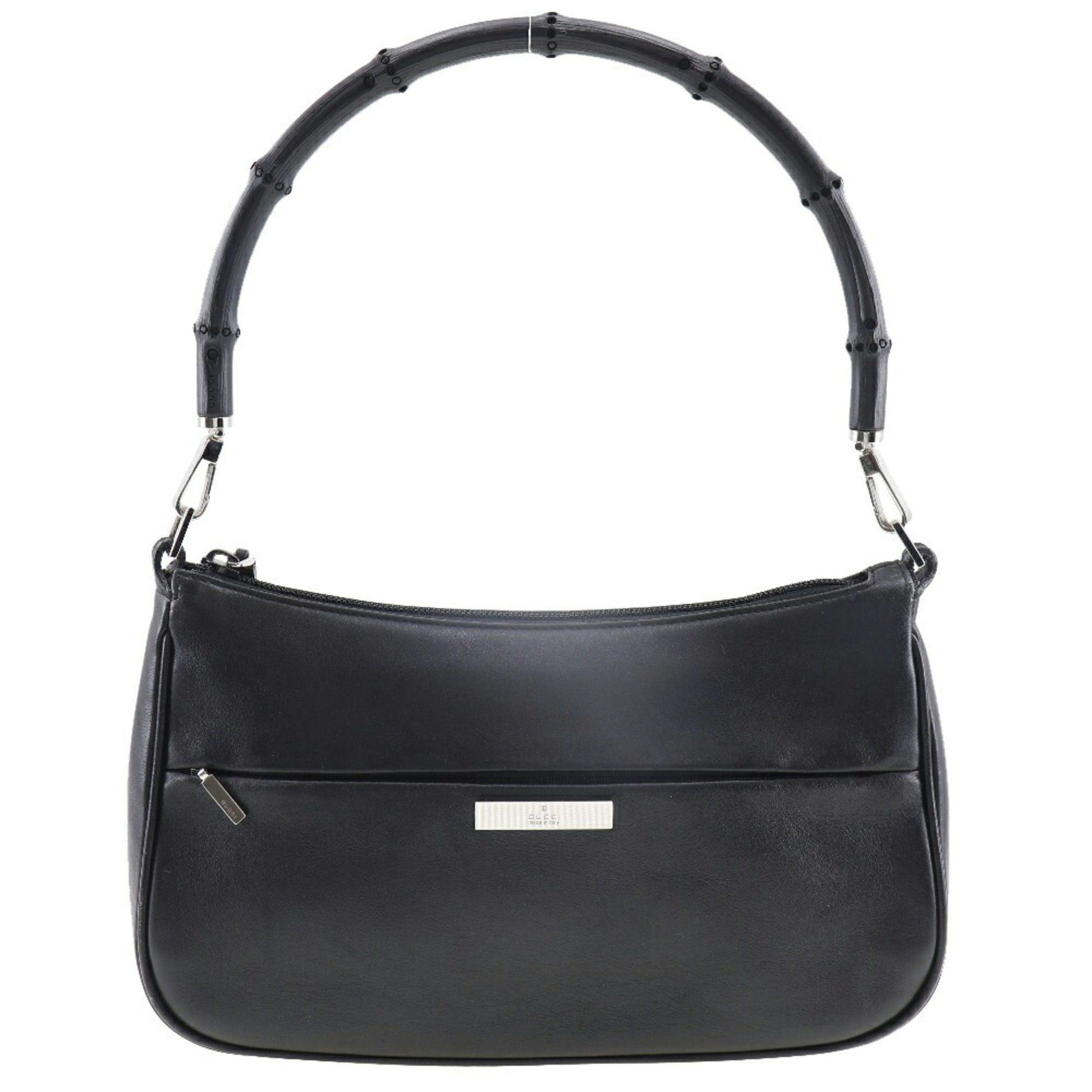 Gucci Bamboo, Black, Leather, shoulder