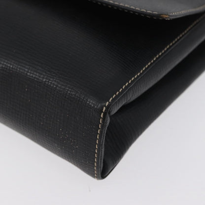 Celine Circle Logo Leather, Black, Leather, Shoulder Bag