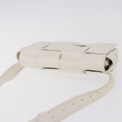 Bottega Veneta Cassette Belt Maxi Intrecciato Leather, White, Leather, Clutch