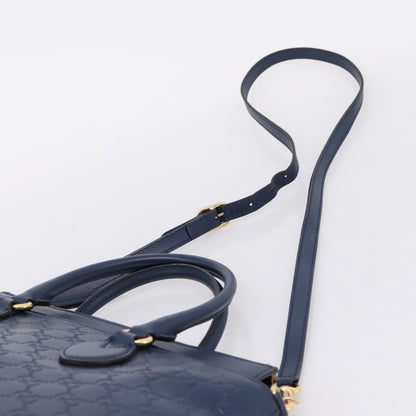 Gucci Linea A Convertible Guccissima Leather, Navy, Leather, Tote Bag