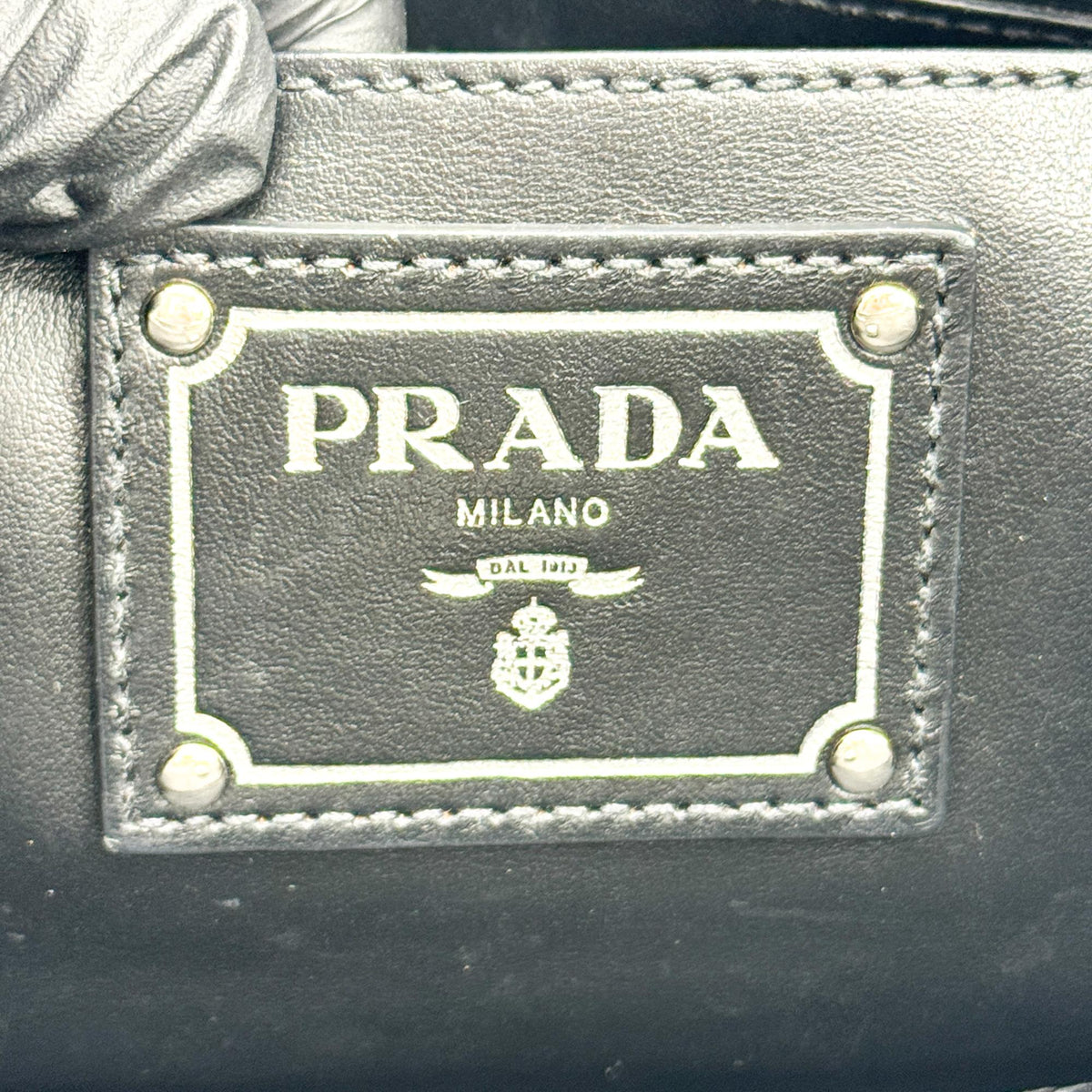 Prada Double Zip Convertible Soft Calf, Black, Leather, Tote Bag