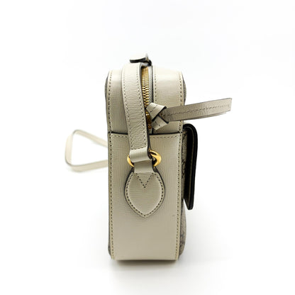 Gucci Horsebit 1955 Flap Pocket Camera GG Coated Canvas and Leather, Beige, Canvas, Shoulder Bag