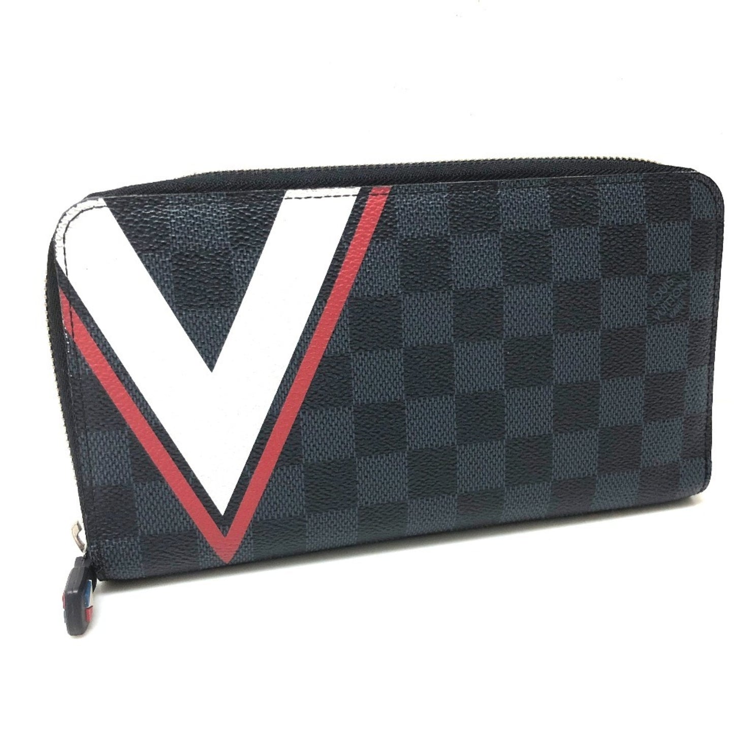 Louis Vuitton Zippy, Navy, Canvas, wallet