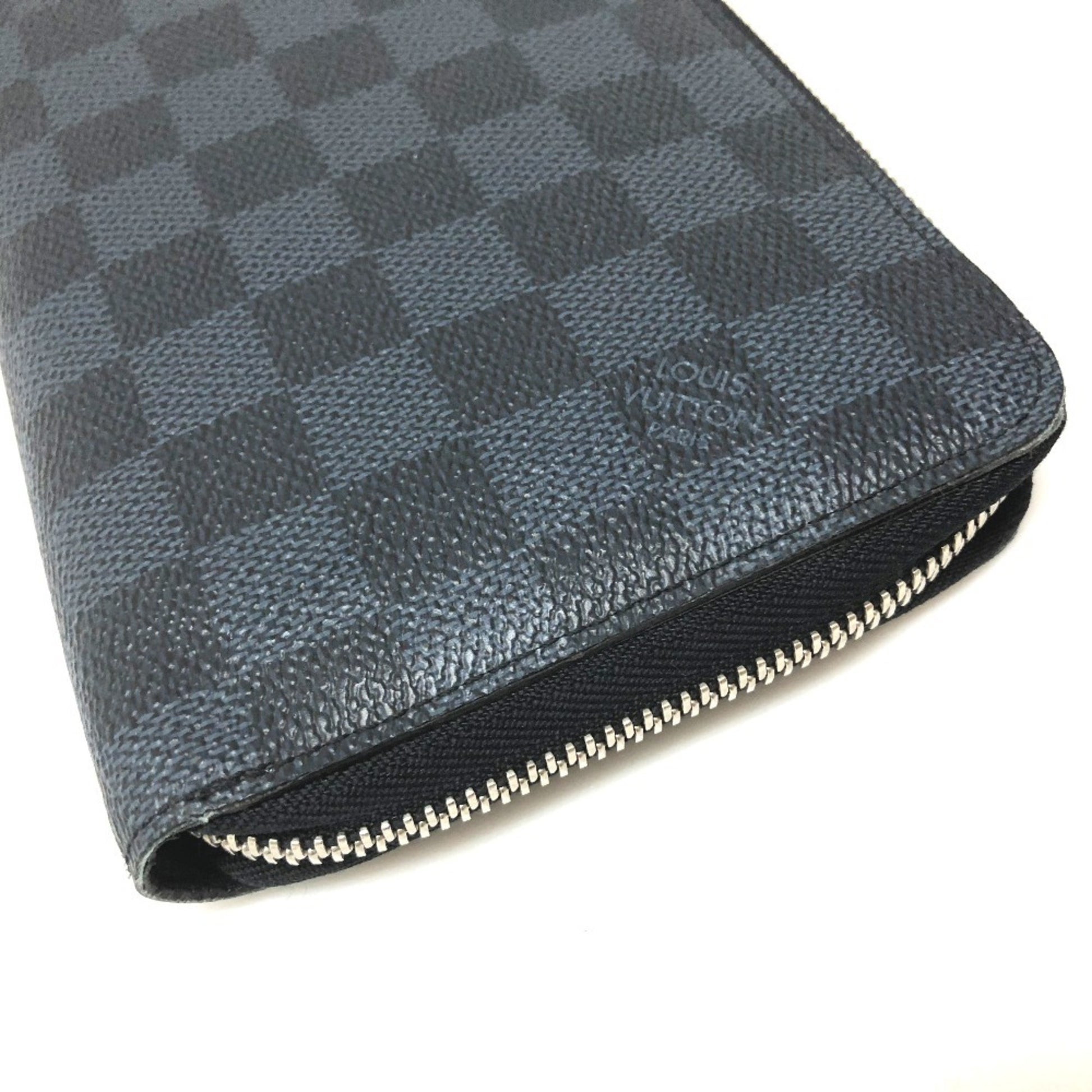 Louis Vuitton Zippy, Navy, Canvas, wallet