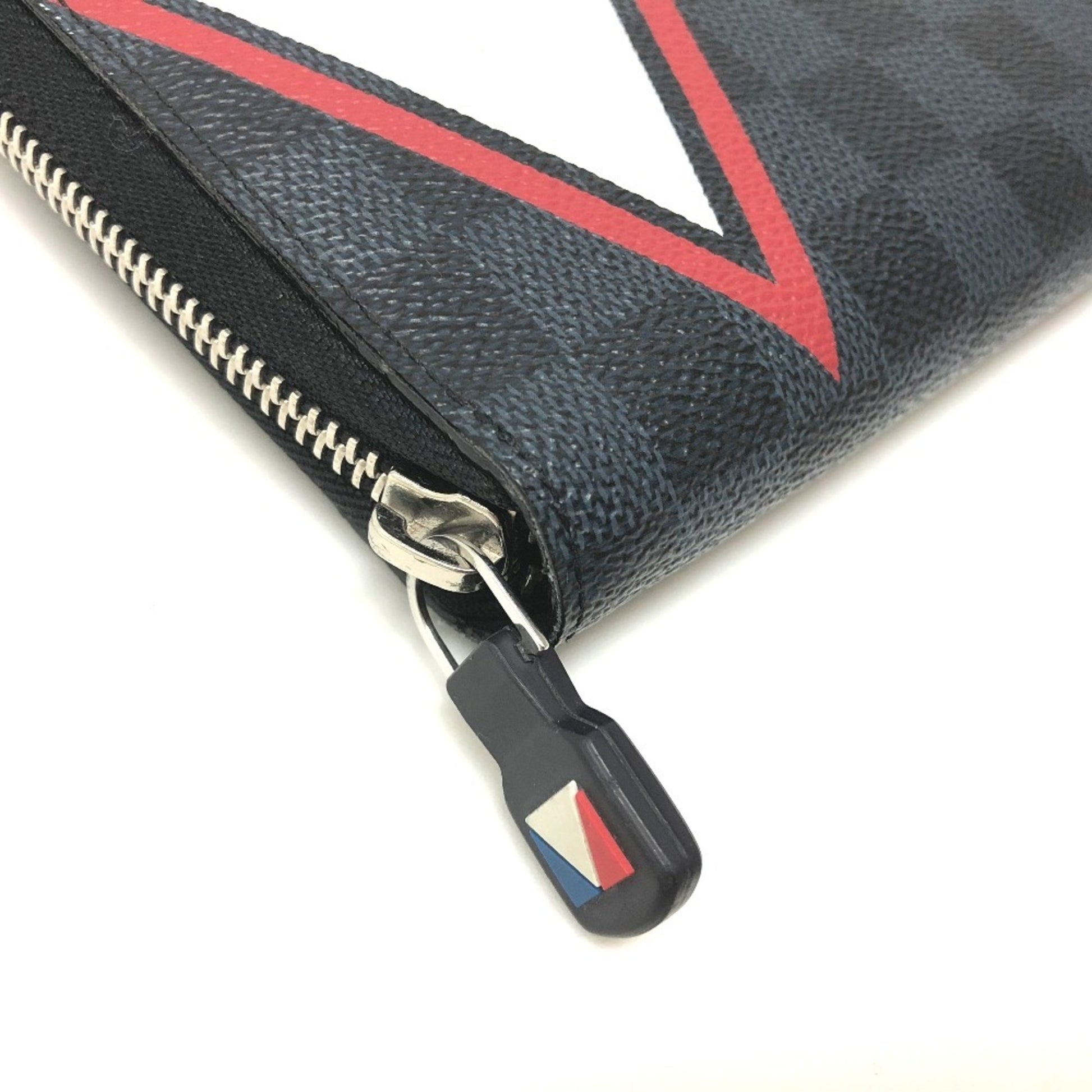 Louis Vuitton Zippy, Navy, Canvas, wallet