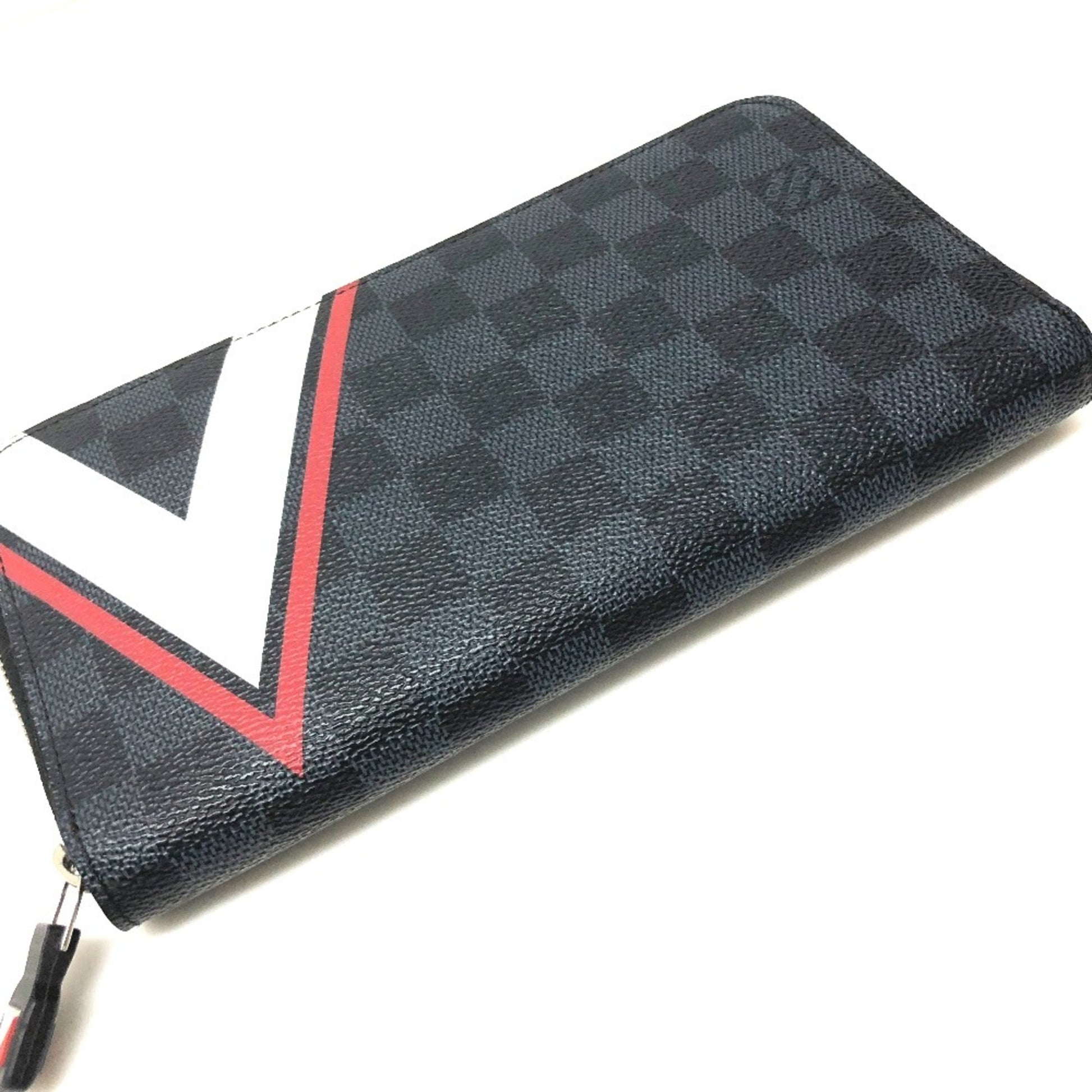 Louis Vuitton Zippy, Navy, Canvas, wallet