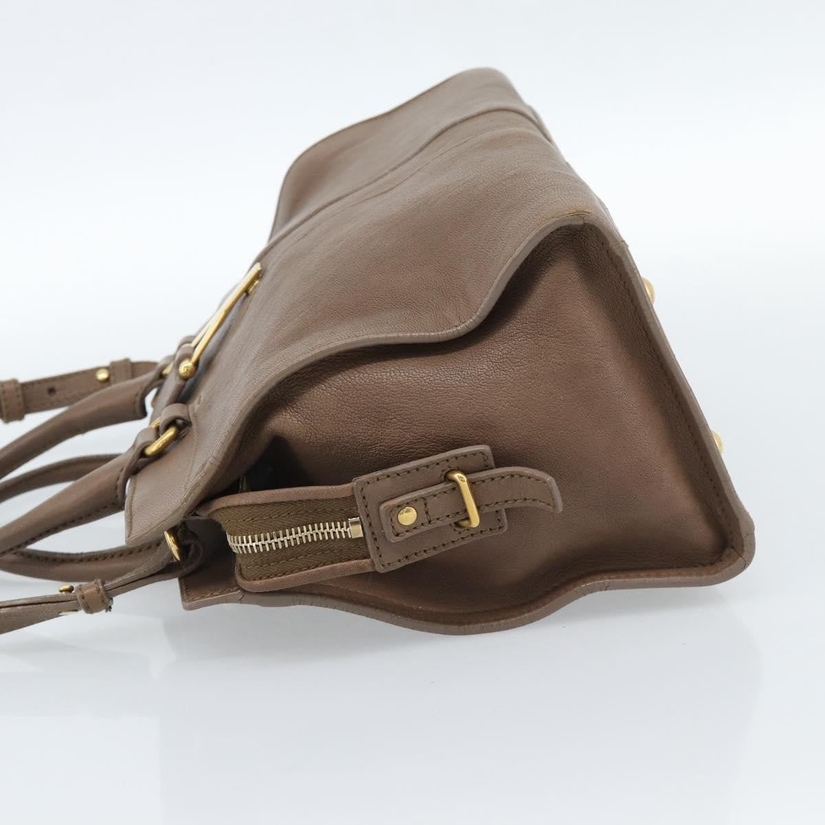 Saint Laurent Chyc Cabas Leather, Brown, Leather, Tote Bag