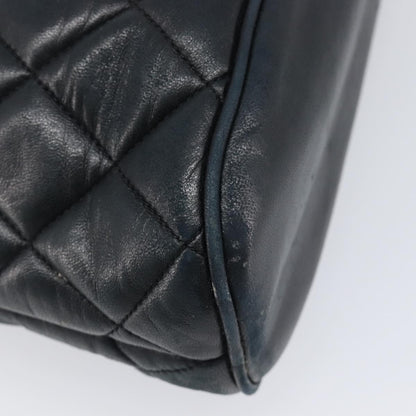 Chanel Shoulder Quilted Leather, Black, Leather, Shoulder Bag