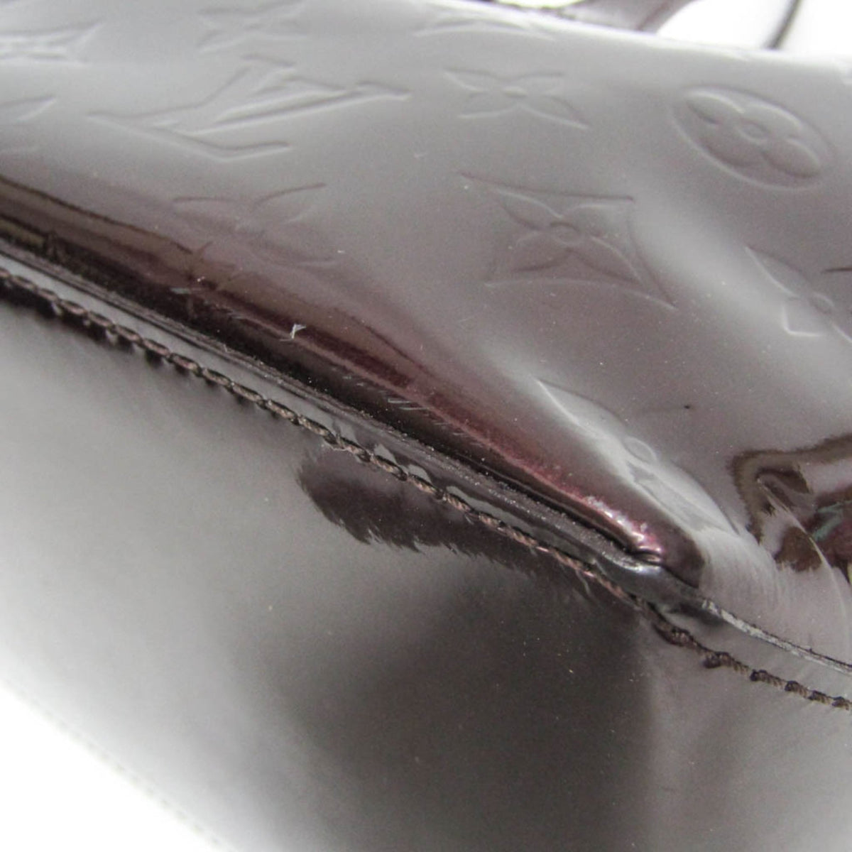 Louis Vuitton Wilshire Monogram Vernis, Burgundy, Patent Leather, Handbag