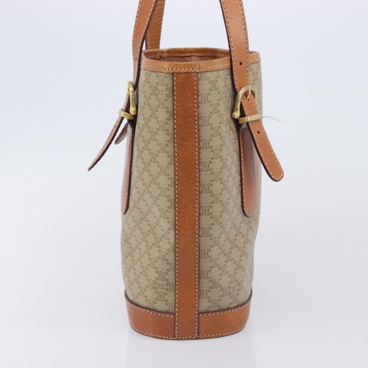 Celine Macadam Canvas and Leather, Beige, Canvas, Tote Bag