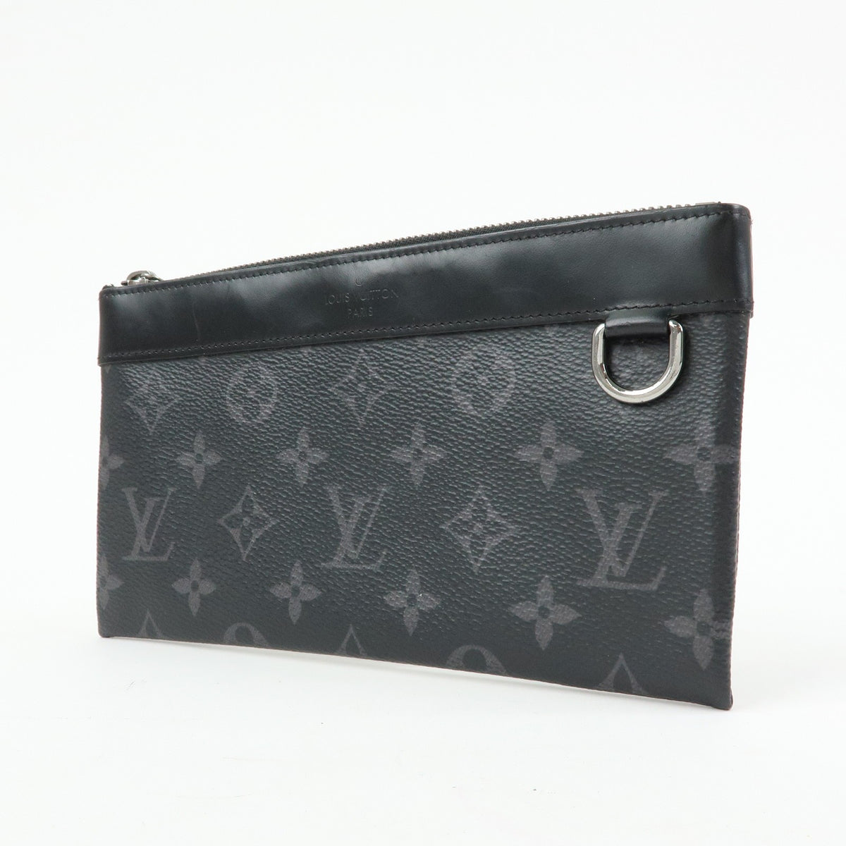 Louis Vuitton Discovery Pochette Monogram Eclipse Canvas, Black, Canvas, Clutch